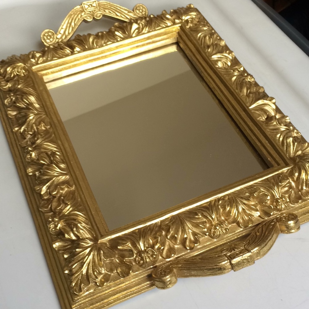 Gold Tray-Vanity Mirror